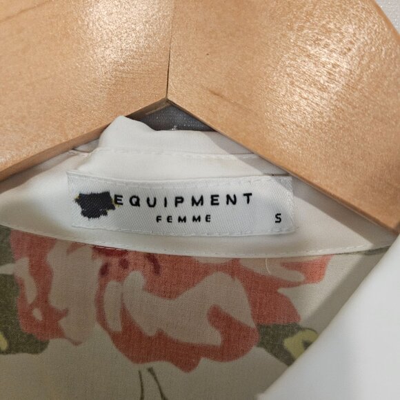 NWT Equipment Femme Audrey Shirt Size Small Nature White Floral Print *SAMPLE* - Picture 4 of 7